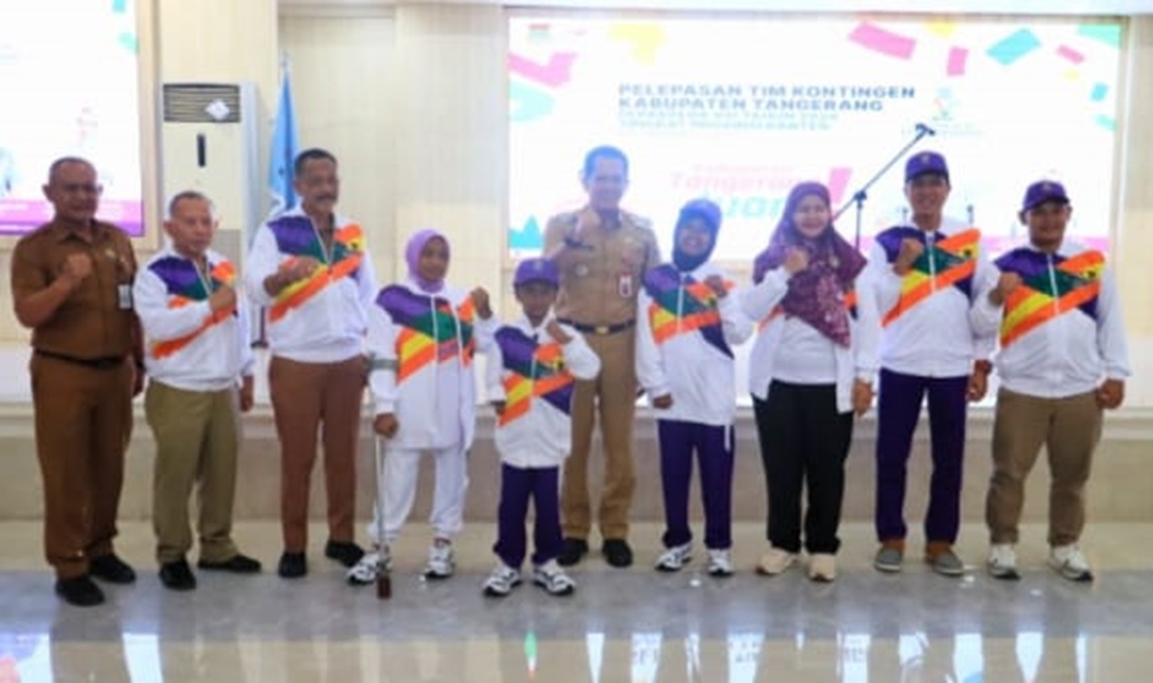 Pj Bupati Andi Ony Lepas 78 Orang Kontingen Kabupaten Tangerang ke Peparpeda VIII Banten