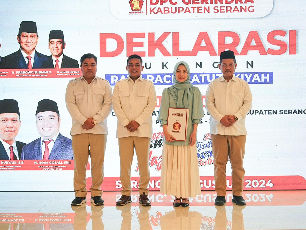 Ratu Zakiyah-Nazib Hamas Siap Daftar Pilkada Kabupaten Serang Setelah Terima B1-KWK dari Prabowo