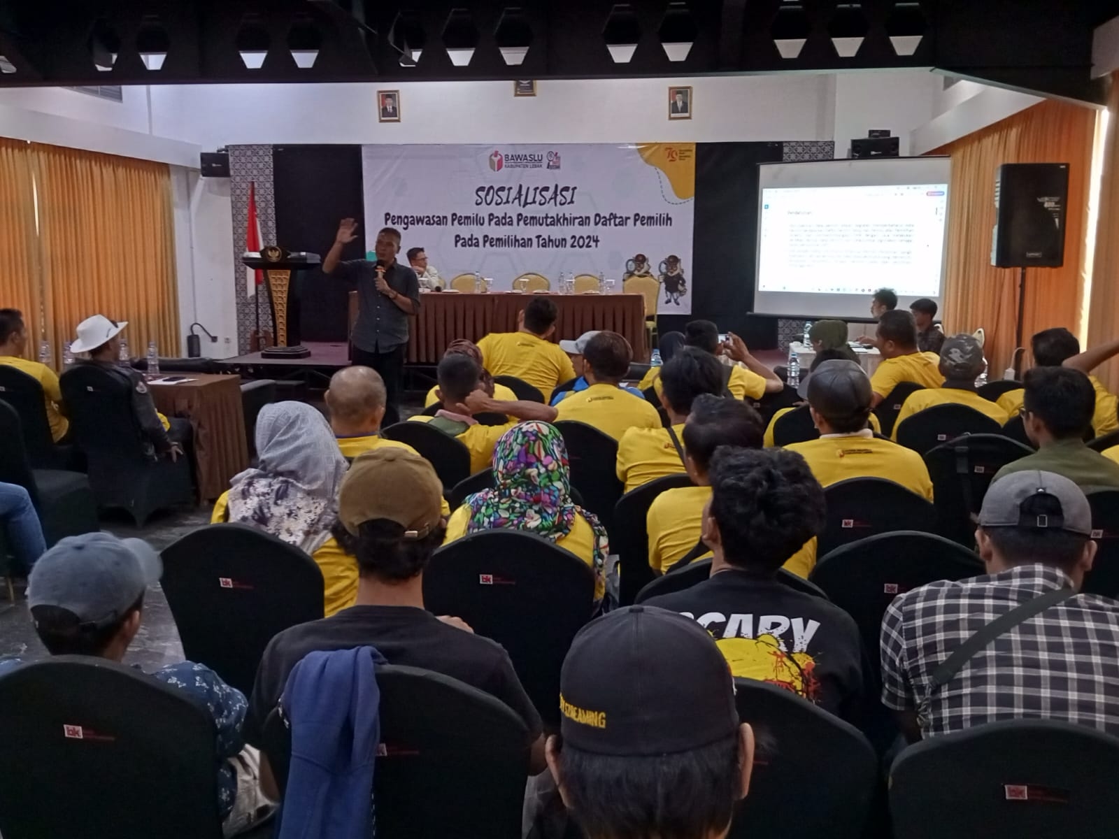 Bawaslu Kabupaten Lebak Menggelar Sosialisasi Pengawasan Pemilu Pemutakhiran Daftar Pemilih