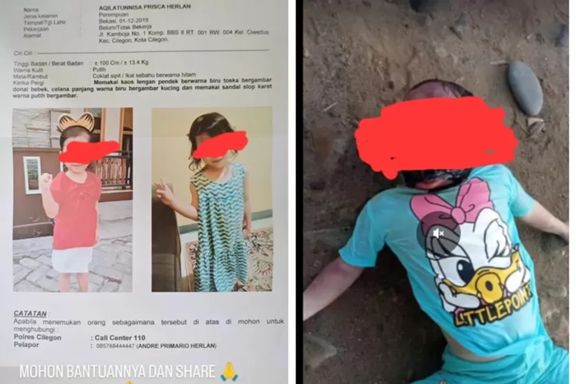 Aqilatunnisa, Bocah Berusia 5 Tahun, Ditemukan Tewas di Muara Sungai Cihara Lebak Banten Setelah Hilang 2 Hari