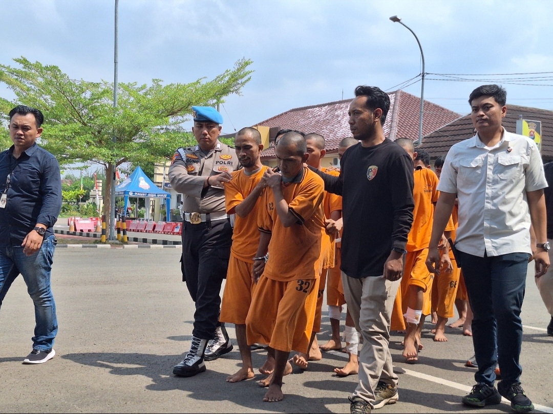 Polres Serang Amankan 10 Pelaku Curanmor Dalam Waktu 10 Hari, 5 Diantaranya Dilumpuhkan