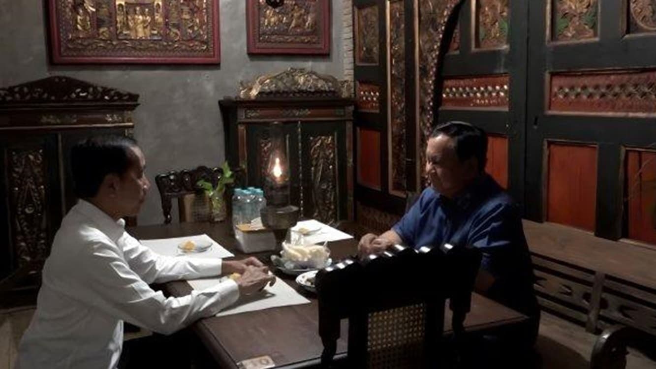 Satu Jam Bersama Jokowi, Prabowo Mengaku Cuma Bahas Masalah Ini Itu, Tidak ada Pembahasan Politik