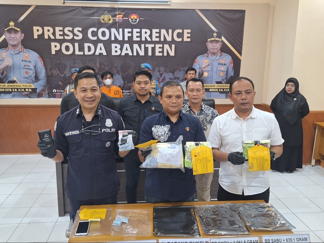 Polda Banten Ringkus Kurir Narkoba Antar Provinsi, Amanka Sabu 1,9 kg dan Ribuan Pil Ekstasi