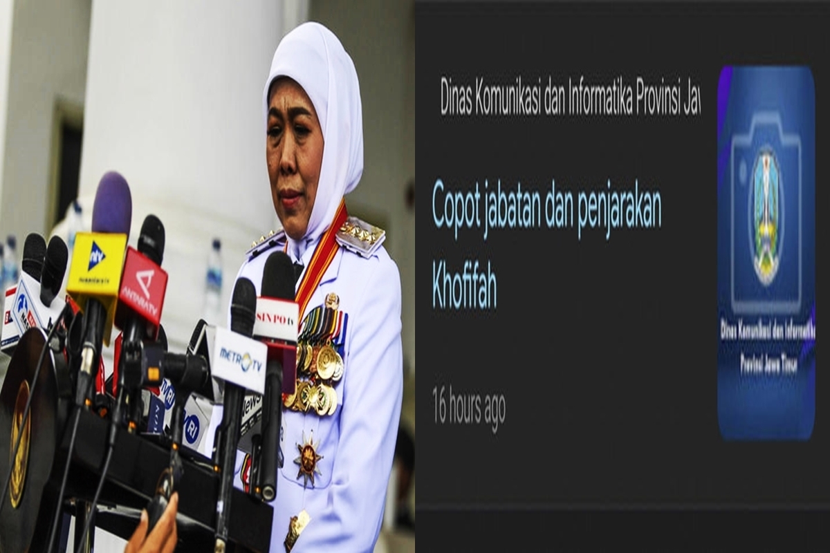 HEBOH! Website Diskominfo Jatim Diretas, Muncul Tuntutan 'Copot dan Penjarakan Khofifah': Ada Kaitan dengan Panggilan KPK?