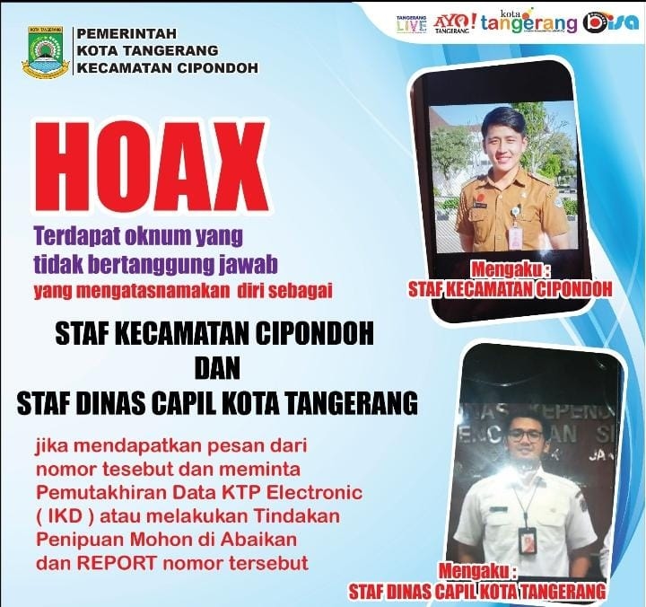 Warga Diminta Waspada Penipuan IKD, Pemkot Tangerang: Jangan Kasih OTP!