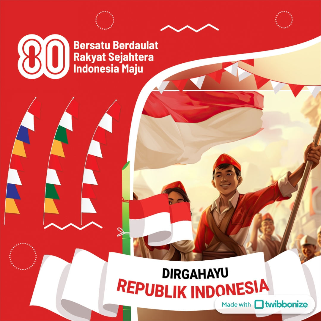 15 Link Download Twibbon Ucapan Selamat HUT RI KE 80, Desain Menarik, Unik dan Kekinian