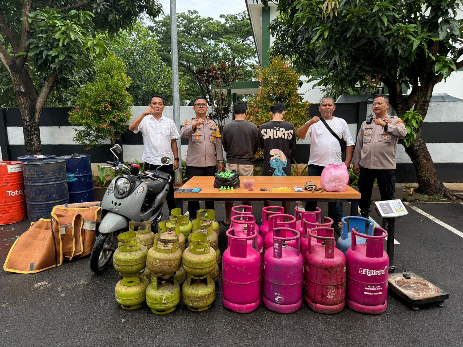 Rumah Kontrakan di Pinang Jadi Pabrik Oplosan Gas LPG