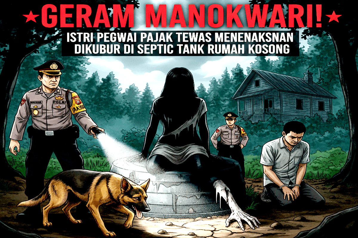 Geger Manokwari! Istri Pegawai Pajak Ditemukan Tewas Mengenaskan, Dikubur di Septic Tank Rumah Kosong, Ini Motifnya