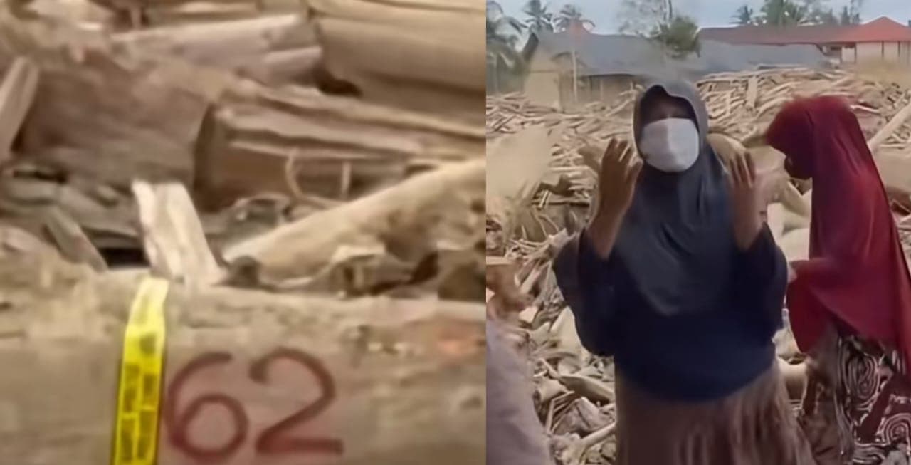 Warga Aceh Tamiang Murka! Dugaan Tebang Pilih Kayu Sisa Banjir Picu Protes Keras