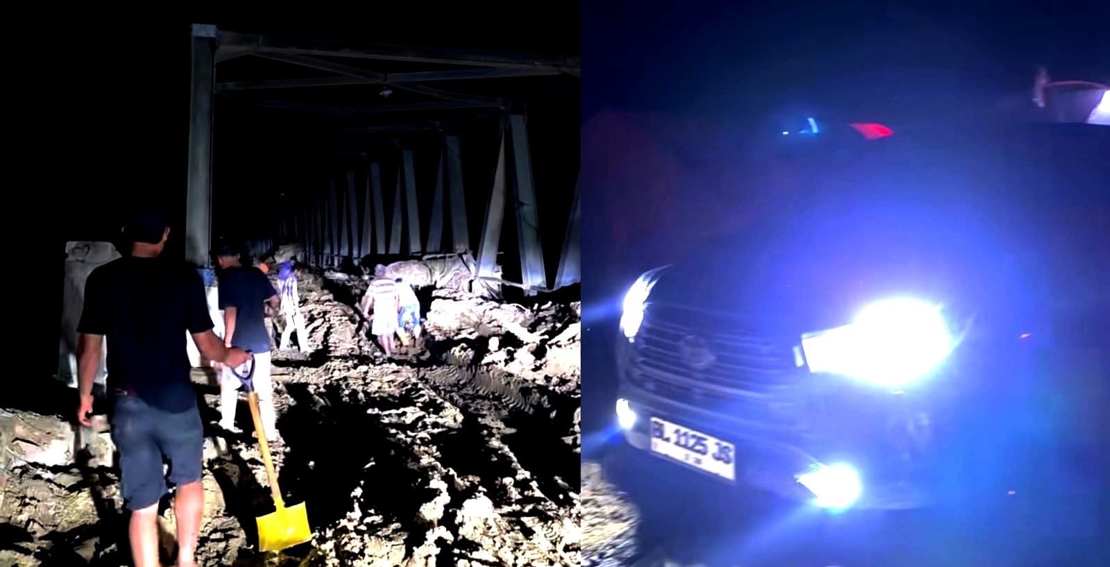 Viral di TikTok! Jembatan Lumpuh Total, Warga Gunakan Sorot Lampu Mobil demi Bersihkan Sisa Banjir Aceh Tamiang.